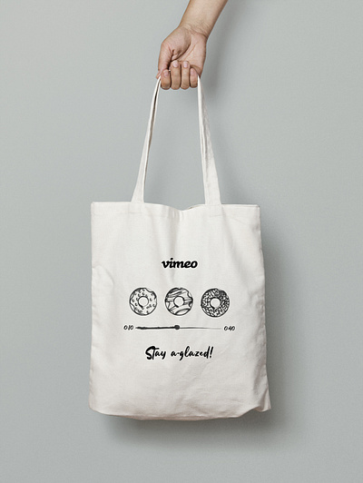 Vimeo Tote Bag MockUp 2 / 3 bag branding design flat graphic design illustration illustrator minimal mockup tote totebag vector vimeo
