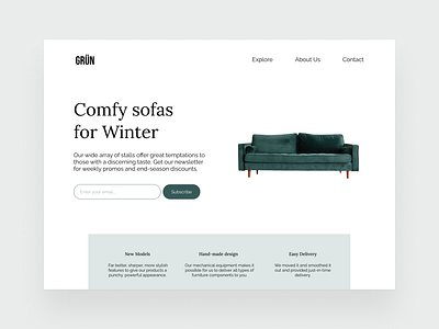 Furniture Shop Hero Section furniture hero section ui uidesign web design website