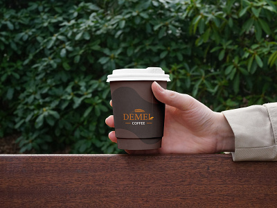 Demel Coffee brand identity branding design flat graphic design illustration logo minimal web website