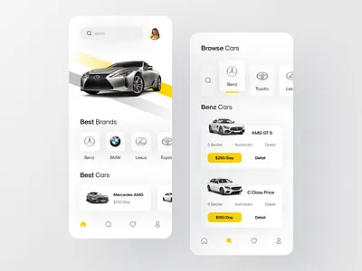 Car Rental App | Part 1 bmw book booking car app car rental cards choose car concept gradient graphic green ios lamborghini map mercedes rent rent a car search speed ui ux