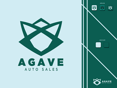 Agave Auto Sales app branding design graphic design icon logo minimal vector