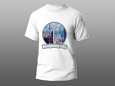 Watercolor Painting Sketch Hongkong City building graphic watercolor design watercolor sketch