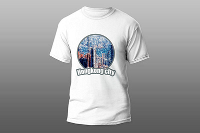 Watercolor Painting Sketch Hongkong City building graphic watercolor design watercolor sketch