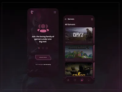 Gaming Community Mobile App app design ui