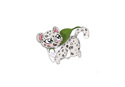 Little Snow Leopard design illustration