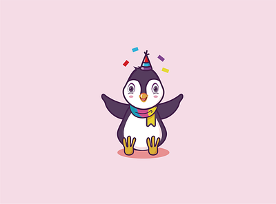 Cute penguin design illustration