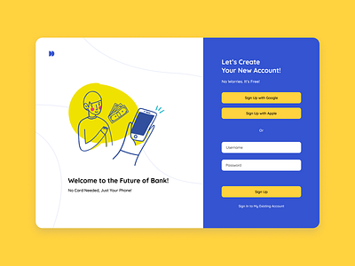 Online Banking Sign Up Page app appdesign design ui ui design uidesign uiux user interface ux ux design uxdesign