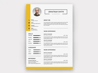 Resume Design a4 paper branding cv template digital flyer flyer template resume cv uiuxdesign