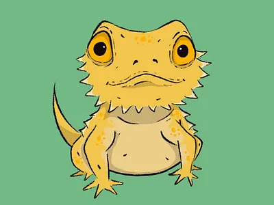 Bearded Dragon animals characters digitalart illustration nature pets reptiles