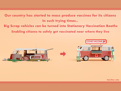 Covid Vaccination Booth for Public 3d 3dart art blender c4d character covid covid19 doctor doctors india lockdown massproduction max maya render scrap shot vaccine vehicle