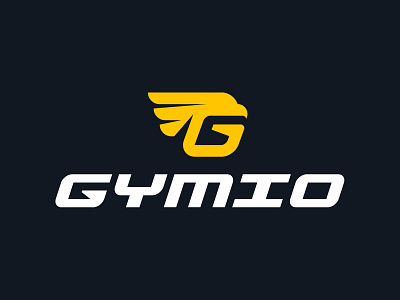 GYMIO-FITNESS LOGO brand branding creative design dynamic eagle fitness fitness logo fresh letter letter g logo logo design modern vector