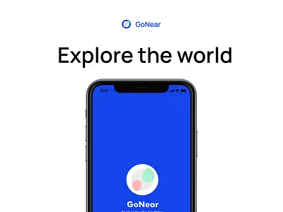GoNear animation app design blue booking button concept designer figma food homepage hotel layout mobile ui nearby play technology useful welcome wonderful