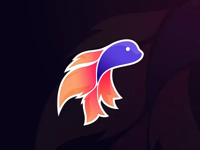 Betta Fish Logo betta betta fish color esport logo ui