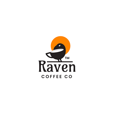 raven coffee bird clever coffee coffee cup coffeeshop creative crow minimal negativespace raven simple