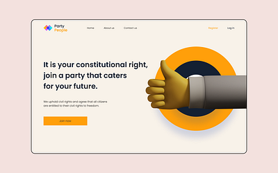 Party people landing page design product design ui ui ux ux webdesign