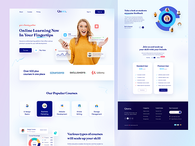 Online Learning Education Website course dribbble best shot elearning elearning courses gradient learning learning platform minimal online popular design popular shot sajib top ux ui designer trend 2021 webdesign webdesigner website website design