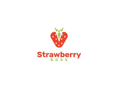 Strawberry shop logo design branding design flat logo minimal minimalist logo modern logo simple strawberry typography