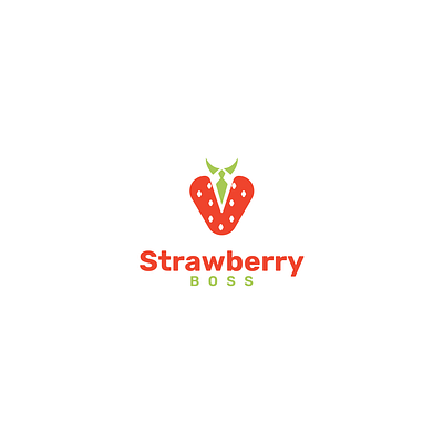 Strawberry shop logo design branding design flat logo minimal minimalist logo modern logo simple strawberry typography