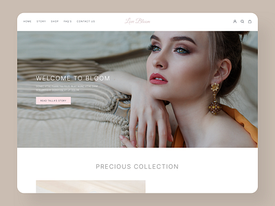 Precious Jewelry Ecommerce Website beauty ecommerce inspiration jewelery jewellery jewelry jewels luxury online shop online store precious shopping ui ux web design web designer webdesign