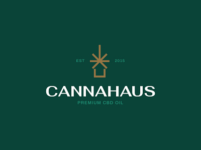 Cannahaus Logo brand identity branding cannabis logo cbd oil freelance logo designer house logo leaf logo logo logo for sale marijuana logo