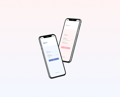 App design - Sign in & Sign up Screen app design figma figmadesign schoolproject student work uiux uiux design uiuxdesign ux