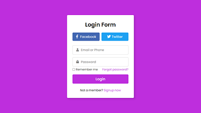 Login Form using HTML and CSS animated login form css form css login page html css html form login form login form design login page login page design