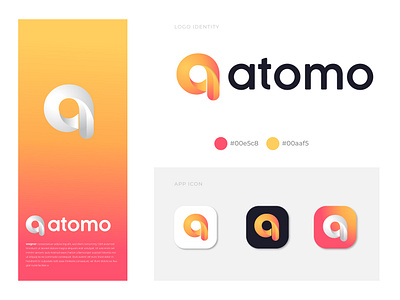 A letter logo for atomo a letter logo abstract app icon logo best logo best shot branding branding and identity company logo concept creative logo gfxhouse logo logo creation logo design logo designer logo mark logodesign logotype modern logo