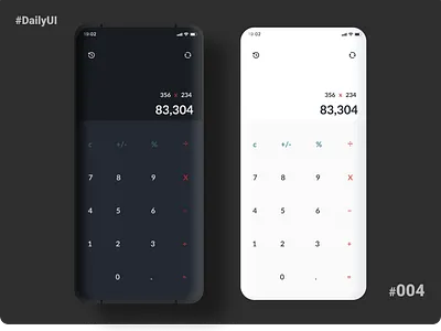 Calculator — #DailyUI 004 daily 100 challenge daily004 dailyui dailyuichallenge ui ui ux uidesign