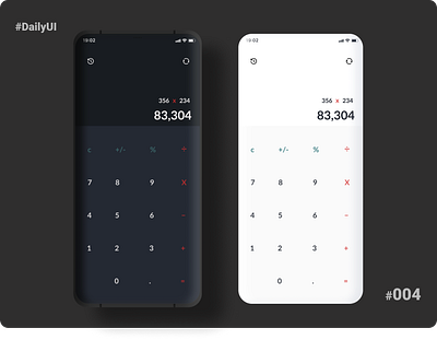 Calculator — #DailyUI 004 daily 100 challenge daily004 dailyui dailyuichallenge ui ui ux uidesign