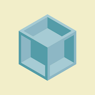 3d blue box design flatdesign flatposter geometric geometric art geometry illustration vector