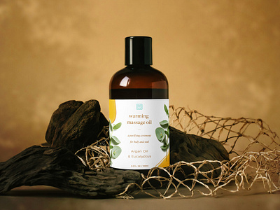 Hygeia — Warming Massage Oil bottle brand branding colour identity massage oil organic packaging wellness