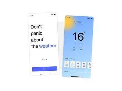 Weather App Concept app design flat minimal ui ux