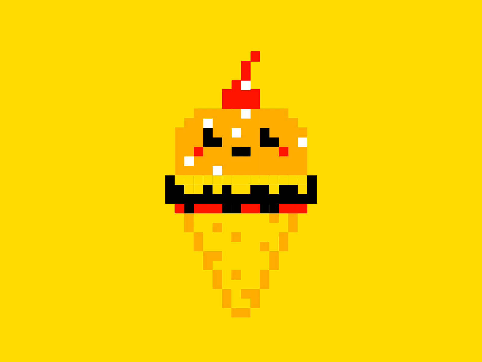 Cheeseburger Sundae 8bit animation art burger character cute food graphic illustration pixel vector