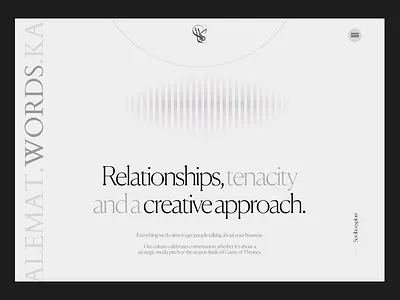 Landing page concept for a PR Agency agency awwwards business interface landingpage modern web