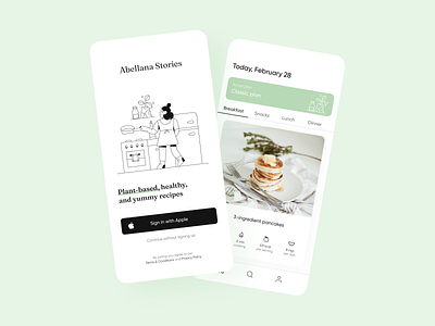 Vegan Recipes App app app design application clean ecommerce green interaction design interface design ios iphone minimal mobile screen ui uidesign user experience user interface ux uxdesign vegan recipes app