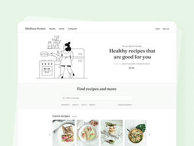 Vegan Recipes Website app app design application clean ecommerce green interaction design interface design ios iphone minimal mobile screen ui uidesign user experience user interface ux uxdesign vegan recipes website