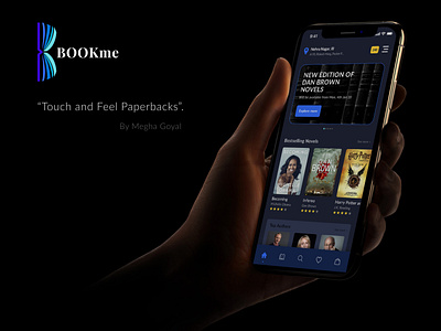 BOOKme app book reading bookapp books design issue book library app logo ui