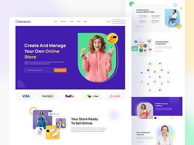 E-commerce Store Web UI 2021 trend agency landing page agency website clean ui colorful e commerce app e commerce website header exploration homepage design landing page design logo minimal mobile ui online store popular shot travel app travel website website concept website design website ui