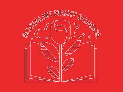 Logo for Socialist Night School branding design illustration logo vector