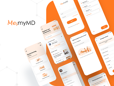 Me,myMD app design hospital app interface interface design medical app medical design mobile mobile app mobile app design mobile design mobile ui patient ui ui ux ui design