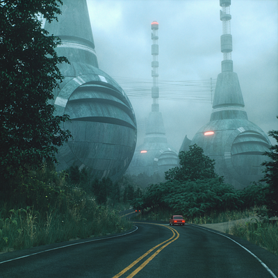 6G 3d c4d concept art environment design fog lighting modeling octane textures volumetrics