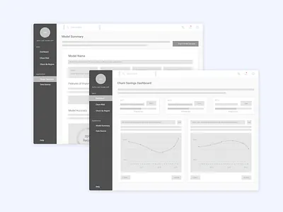 FVLab Data Application Wireframes design ui wireframe