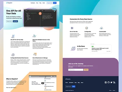 StepZen Site branding icons logo marketing site startup tech startup web design