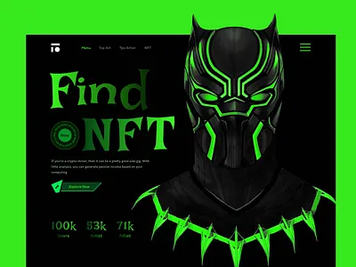 NFT Landing page. crypto website cryptocurrency design landing marketplace nft nft art nft landing page nft marketplace nft platform nft website nfts ui ux web web crypto website