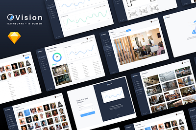 Vision - Employee Tracking Dashboard Template business cartoon concept control data employee illustration job management system technology time tracking vector work