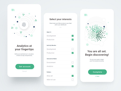 Analytics settings mobile mobile app mobile app design mobile design onboarding ui