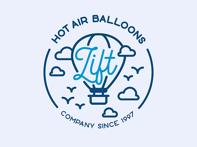 #02 Lift dailylogochallenge hot air balloons lift logo