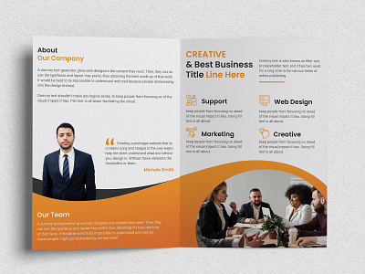 Bi-Fold In side brochure bifold brochure bifold brochure design brochure layout clean ui corporate business flyer digital flyer flyer template graphicdesign inside standard design uiuxdesign