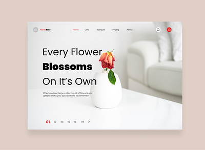 Landing page for a Flower Shop design ui uidesign ux