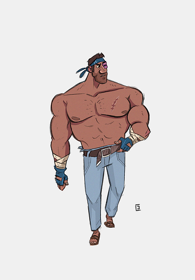 Fighter boxer characterdesign design illustration